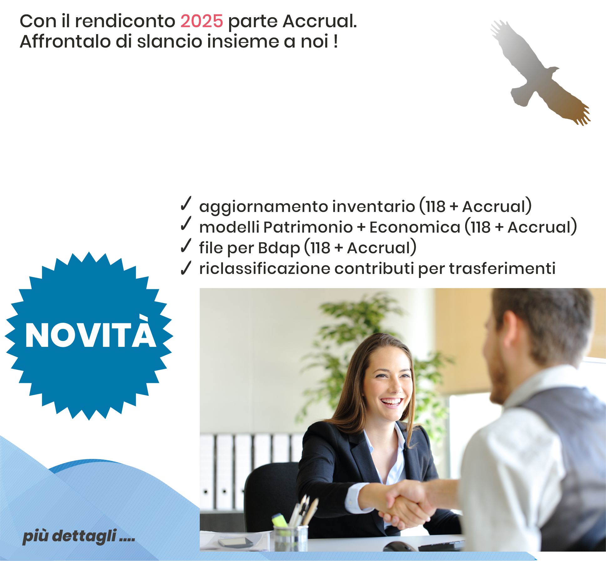 Banner servizio chiavi in mano Rendiconto 2025